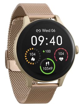 Smartwatch damski Garett Classy złoty, stalowy. Smartwatch damski złoty. Smartwatch damski na bransolecie. Smartwatch damski idealny na prezent dla kobiety (5).jpg